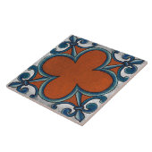 Carreau Talavera 07 Rust Blue Grey Mediterranean Geo (Côté)