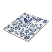 Carreau Talavera Floral Mexicain bleu et blanc (Côté)