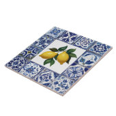 Carreau Talavera Lemons - Méditerranée Bleue et Blanche (Côté)