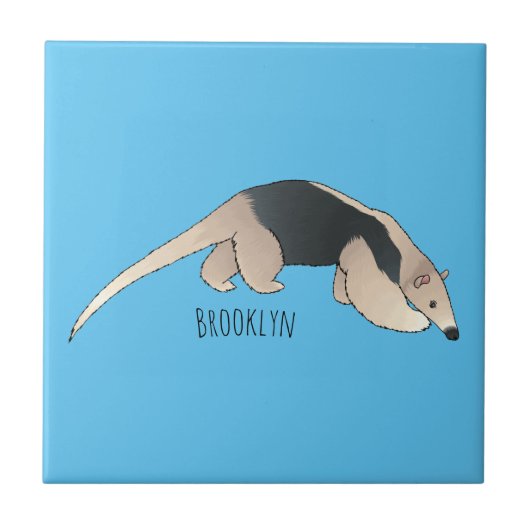 Carreau Tamandua cartoon illustration  (Devant)