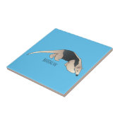 Carreau Tamandua cartoon illustration  (Côté)