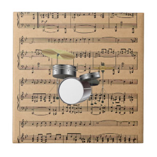 Carreau Tambours avec l'arrière - plan de musique de