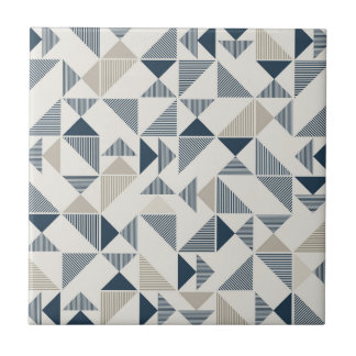 Carreau Tan Beige Marine Bleu Carré Triangle Élégant
