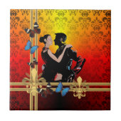 Carreau Tango sur damas (Devant)
