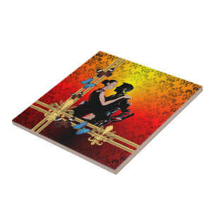 Carreau Tango sur damas