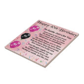 Carreau Tante Poem - quarantième anniversaire (Côté)