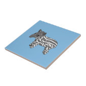Carreau tapir de bébé bleu (Côté)