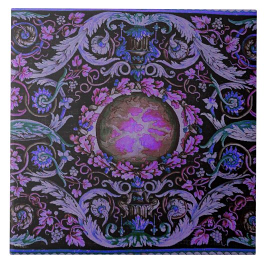 Carreau Tapis de savonnerie 1 (violet) (Devant)