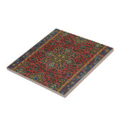 Carreau Tapis persan rouge bleu classique (Côté)