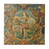 Carreau Tapisserie Vintage française Tons Motif (Devant)