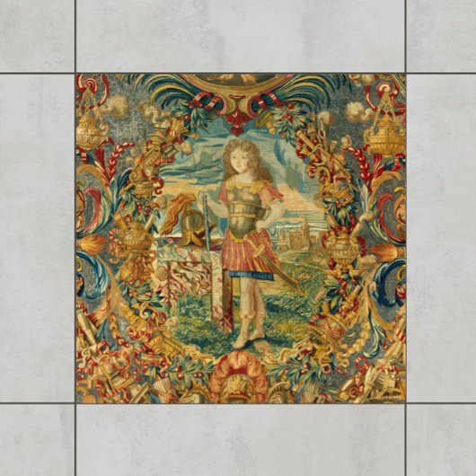Carreau Tapisserie Vintage française Tons Motif