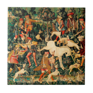 Carreau Tapisseries de licorne Classique médiéval défend l