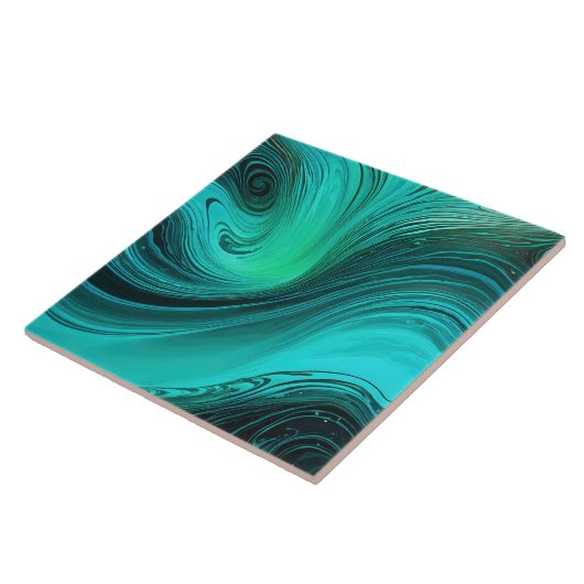 Carreau "Tarifa" Bleu des vagues (Côté)