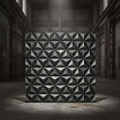 Carreau Tarnished Steel Industrial Geometric #18 ID1227