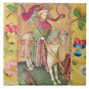 Carreau Tarots antiquités /Cartes de cour allemandes/Roi d