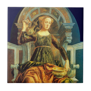 CARREAU TAROTS DE RENAISSANCE ANTIQUE 14 / TEMPÉRANCE