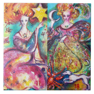 CARREAU TAROTS OF THE LOST SHADOWS /THE MOON AND THE STAR