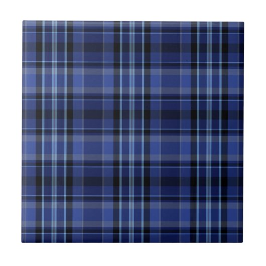 Carreau Tartan bleu de la marine (Devant)