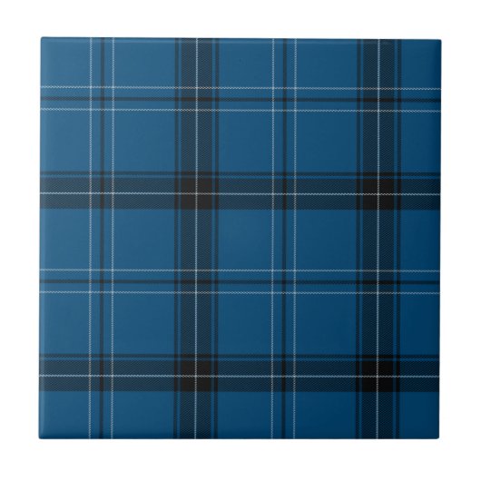 Carreau Tartan bleu Ramsay écossais (Devant)
