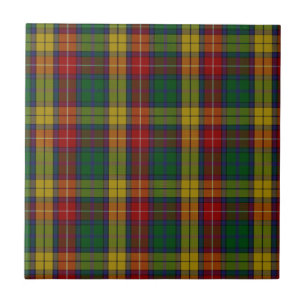 Carreau Tartan de famille de clan de Buchanan