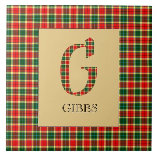 Carreau Tartan Gibbs Monogramme G  (Devant)