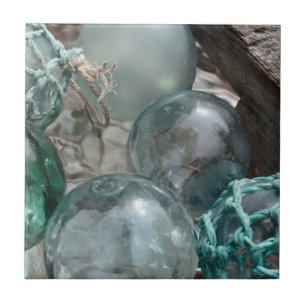 Carreau Tas de flotteurs de pêche en verre