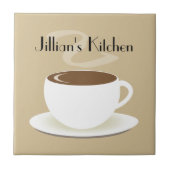 Carreau Tasse de tuile de cuisine de café (Devant)