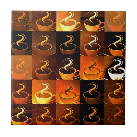 Carreau Tasses de café d'automne (Devant)
