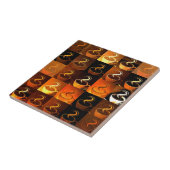 Carreau Tasses de café d'automne (Côté)