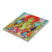 Carreau tatouage de dieu de tara vert tibétain Cool (Côté)