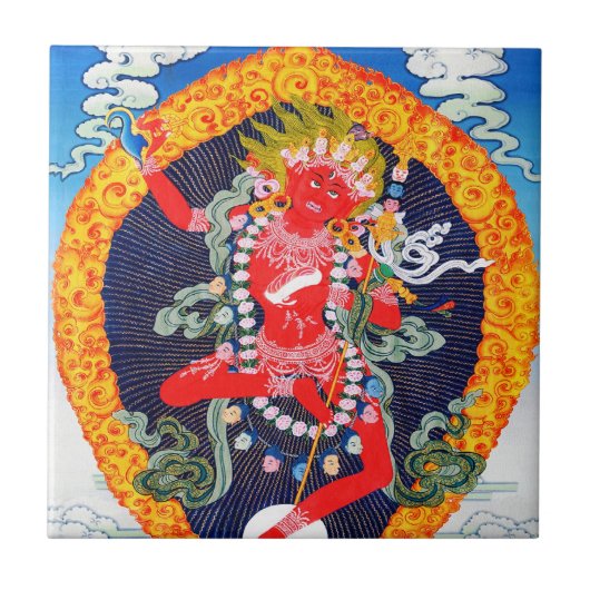 Carreau Tatouage de thangka oriental Cool Vajravarahi (Devant)