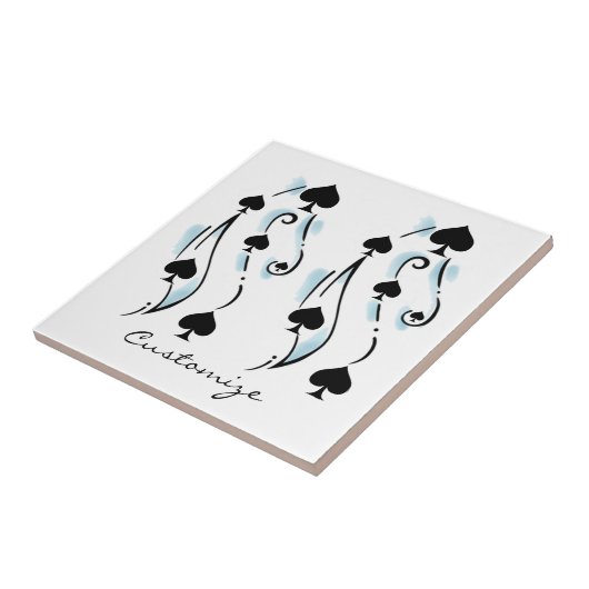 Carreau Tattoo style noir Thunder_Cove (Côté)