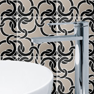 Carreau Taupe Et Noir Céleste Tuile Motif sans Seamless