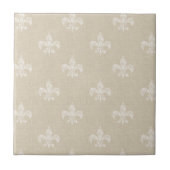 Carreau Taupe Fleur de Lis (Devant)