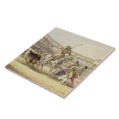 Carreau Taureau chargeant un picador, 1865 (litho de (Côté)