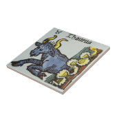 Carreau Taurus le Taureau, Signes Vintages du Zodiaque (Côté)