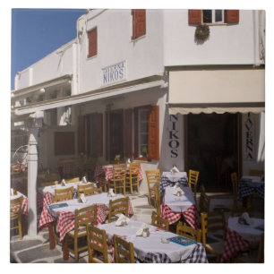 Carreau Taverna Nikos, Mykonos, îles Cyclades, Grèce