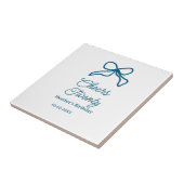Carreau Tcheers vingt ans ruban bleu nom date boho ret (Côté)