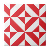 Carreau Tchry Red Geometric Deco Cube Pattern (Devant)