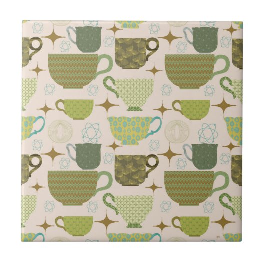 Carreau Tea up moderne du milieu du siècle (Devant)