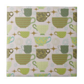 Carreau Teacup moderne du milieu du siècle Pastel (Devant)