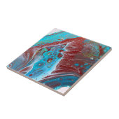 Carreau Teal and Copper Acrylic Abstract (Côté)