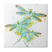 Carreau Teal Dragonfly splatter  (Devant)