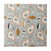 Carreau Teal géométrique et motif bleu (Devant)