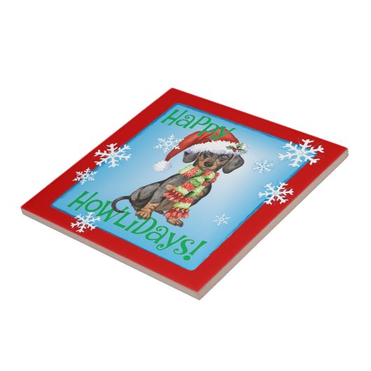 Carreau Teckel heureux de Howlidays (Côté)