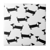 Carreau Teckels en noir et blanc (Devant)