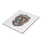 Carreau Tee-shirt graphique vectoriel Patriotic Beachcombe (Côté)