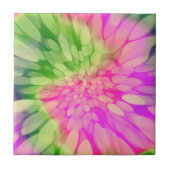 Carreau teint Cravate rose jaune et vert (Devant)