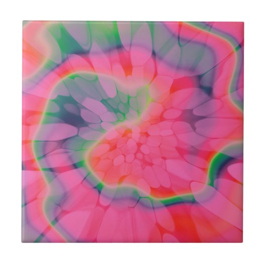 Carreau Teinture Cravate de pastèque (Devant)