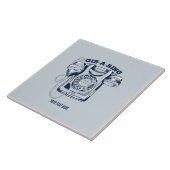 Carreau Téléphone rotatif Bleu (Côté)